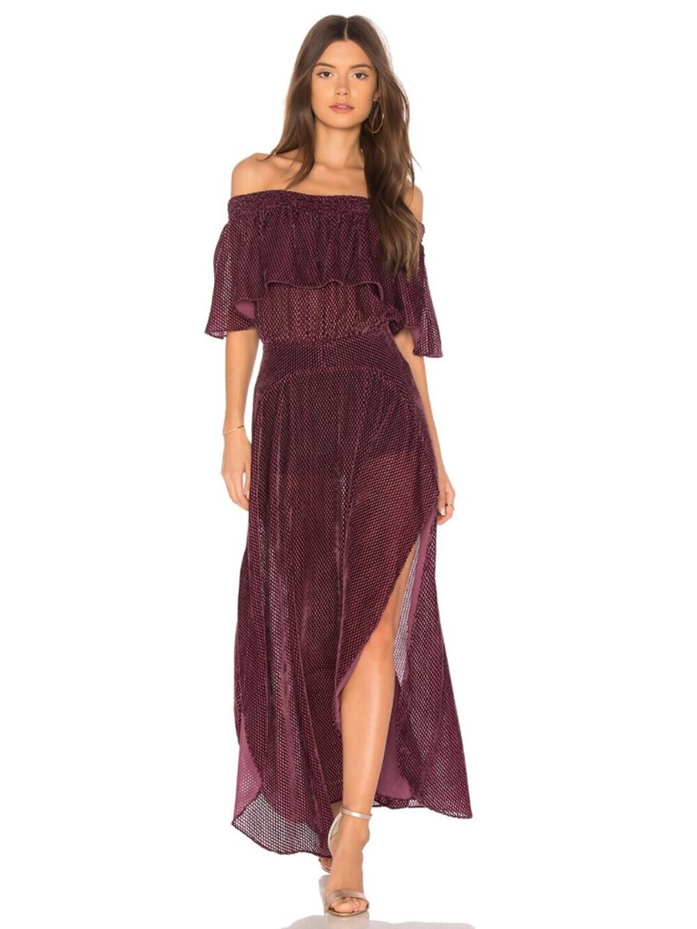 NWOT Flynn Skye Miranda Maxi in Berry Velvet Small